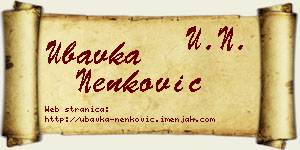 Ubavka Nenković vizit kartica